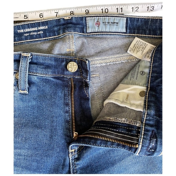 AG ADRIANO GOLDSCHMIED LEGGING ANKLE WITH STEP FRAY HEM SZ 27R - Picture 6 of 10